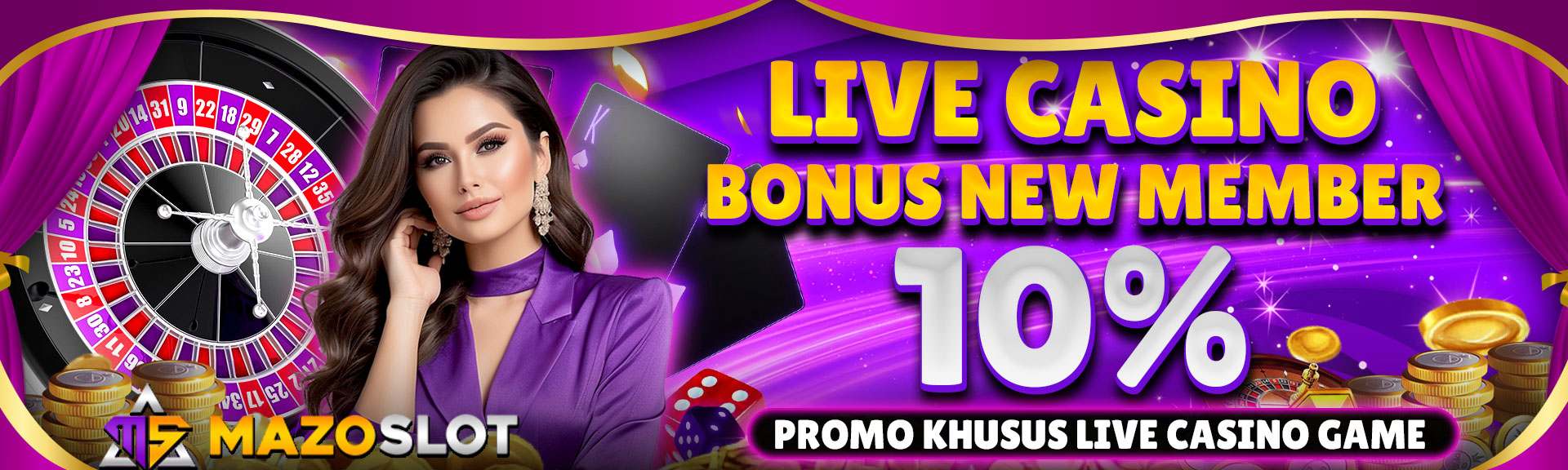 BONUS NEW MEMBER LIVE CASINO 10%
