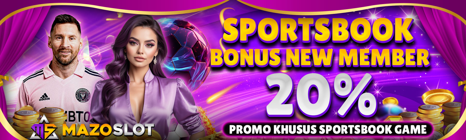 BONUS NEW MEMBER SPORTBOOK 20%